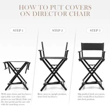 CHUANGJIN Tall Directors Chair - Portable Makeup Artist Chair