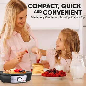 Nutrichef Nonstick Crepe Maker for Easy Crepes