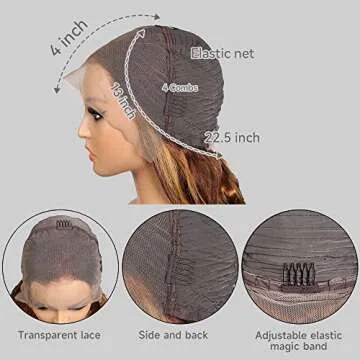 DULTEV Honey Blonde Lace Front Wig Human Hair Glueless Wigs Human Hair Pre Plucked 13x4 HD Body Wave Lace Front Wigs 4/27 Colored Highlight Ombre Lace Front Wigs For Women Human Hair