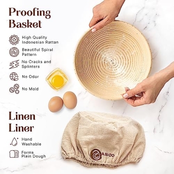 Banneton Bread Proofing Basket Set for Sourdough