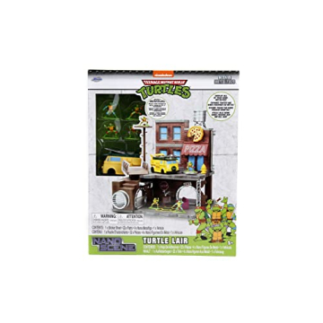TMNT Turtle Lair Nano Scene Die-Cast Figures Collectible