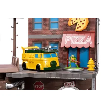 TMNT Turtle Lair Nano Scene Die-Cast Figures Collectible