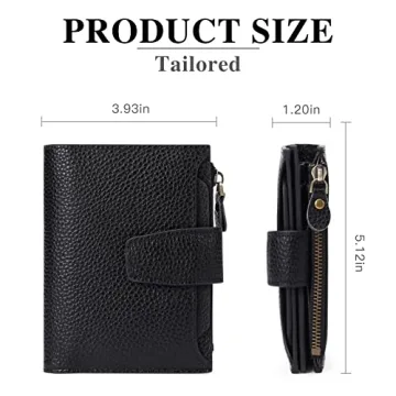 Compact RFID Leather Wallet for Women - 14 Slots