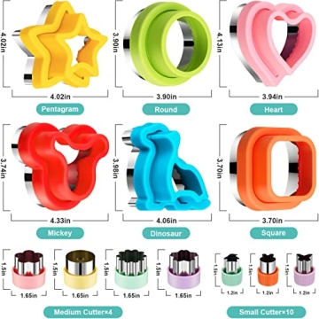 Tiblue 20 PCS Kids Sandwich Cutter Set for Fun Lunches