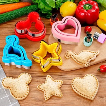 Tiblue 20 PCS Kids Sandwich Cutter Set for Fun Lunches