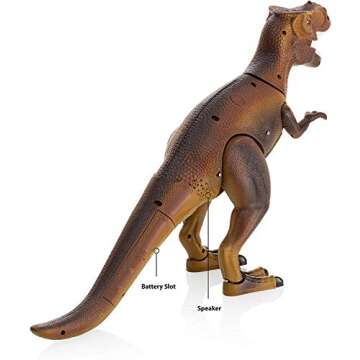 Advanced Play Dinosaur Trex Toy Realistic Walking Tyrannosaurus Rex Multifunction RC Trex Toy Figure with Roaring Spraying Function Good Dinosaur Toys for Boys Girls Ages 3 Plus