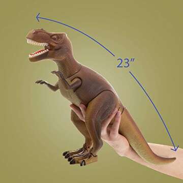 Advanced Play Dinosaur Trex Toy Realistic Walking Tyrannosaurus Rex Multifunction RC Trex Toy Figure with Roaring Spraying Function Good Dinosaur Toys for Boys Girls Ages 3 Plus