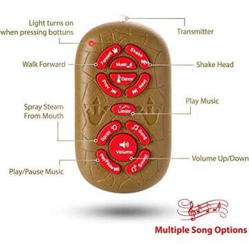 Advanced Play Dinosaur Trex Toy Realistic Walking Tyrannosaurus Rex Multifunction RC Trex Toy Figure with Roaring Spraying Function Good Dinosaur Toys for Boys Girls Ages 3 Plus