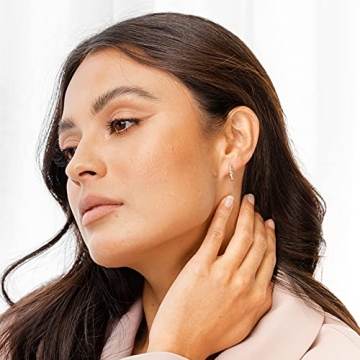 Chic PAVOI 14K Gold Plated Huggie Earrings for Women