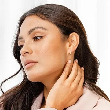 Chic PAVOI 14K Gold Plated Huggie Earrings for Women