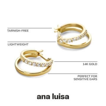 Ana Luisa Double Hoop Earrings - Elegant Eco-Friendly Design