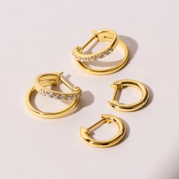 Ana Luisa Double Hoop Earrings - Elegant Eco-Friendly Design