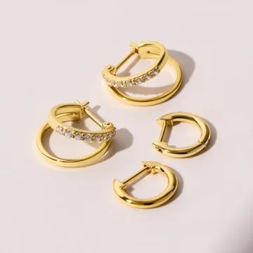 Ana Luisa Double Hoop Earrings - Elegant Eco-Friendly Design