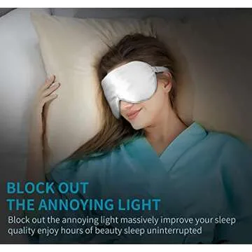 Premium Silk Sleep Mask - Blocks Light & Adjustable Fit
