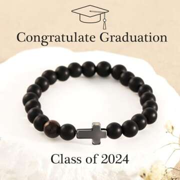GIFT4U Graduation Gifts for Him 2024 - High School Graduation Bracelets College Gradaution Gifts Class of 2024 High School Graduation Gifts for Him