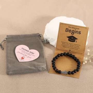 GIFT4U Graduation Gifts for Him 2024 - High School Graduation Bracelets College Gradaution Gifts Class of 2024 High School Graduation Gifts for Him