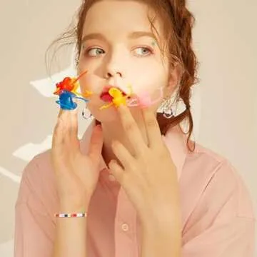 NBEADS 2-Hole Square Glass Seed Beads - 45g for Crafts