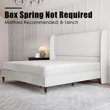 Stylish PaPaJet King Platform Bed Frame with Easy Assembly