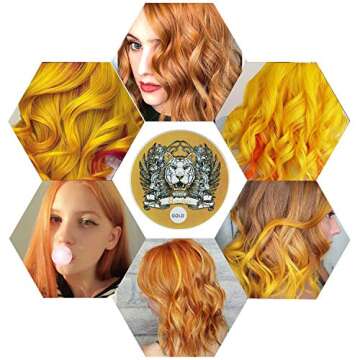 Golden Hair Wax Color Botabay Color Styling Hair Wax for Girl Boy Unisex,Natural Hair Coloring Wax Cream Pomade for Men and Women, Hair Styling Clays for Cosplay,Party,Halloween …