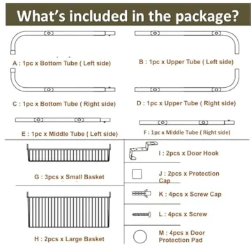 Comelyjewel Over Door Organizer: 5-Tier Kitchen and Bathroom Rack for Extra Space