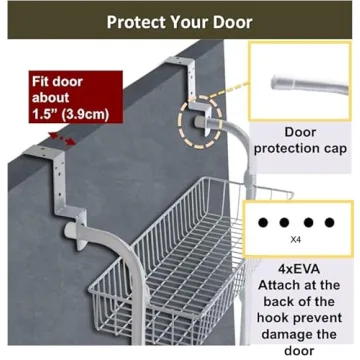 Comelyjewel Over Door Organizer: 5-Tier Kitchen and Bathroom Rack for Extra Space