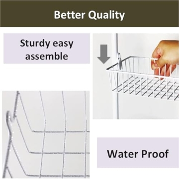 Comelyjewel Over Door Organizer: 5-Tier Kitchen and Bathroom Rack for Extra Space