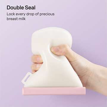 Nuliie 7 Pcs Reusable Silicone Breastmilk Storage Bags, 12oz/360ml Double Leak-Proof Breastmilk Free...