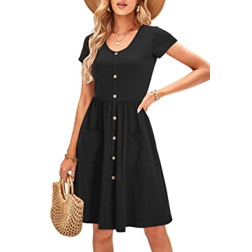 OUGES Women's Summer Midi Dress - Comfortable and Stylish