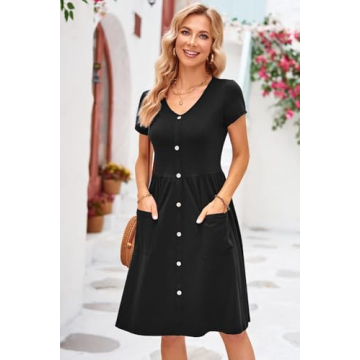 OUGES Women's Summer Midi Dress - Comfortable and Stylish