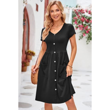 OUGES Women's Summer Midi Dress - Comfortable and Stylish