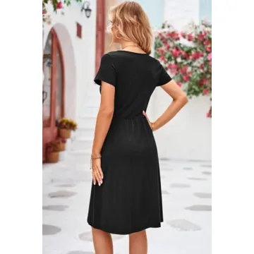 OUGES Women's Summer Midi Dress - Comfortable and Stylish