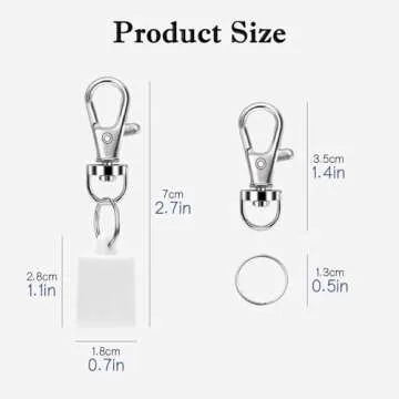 Maoolmht Keychain Cap for Summer Fridays 0.5 Oz Lip Balm keychain, Keychain Cap Compatible with LANGIGE 0.35 oz Lip Balm, Portable Holder Lip Balm Keychain Cap (white)