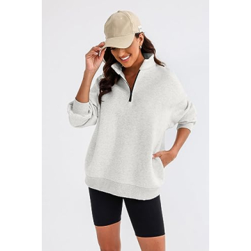 BLENCOT Half Zip Sweatshirt for Women in Cozy Style