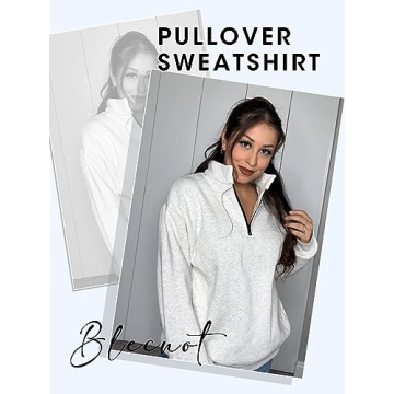 BLENCOT Half Zip Sweatshirt for Women in Cozy Style