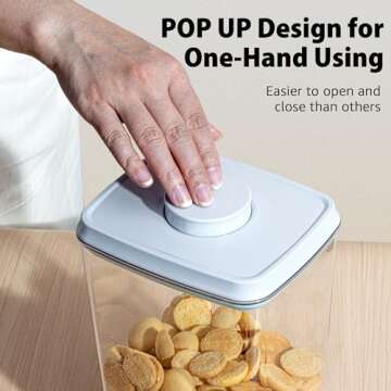 Uamector Pop Container Sets, 2-Piece Large Airtight Food Storage Containers, BPA-Free Air Tight Stac...