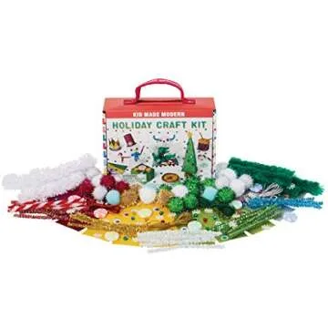 Kid Made Modern Christmas Craft Kits Holiday Craft Kit - Handmade Festive Decorations and Gifts, Art...