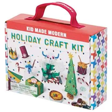 Kid Made Modern Christmas Craft Kits Holiday Craft Kit - Handmade Festive Decorations and Gifts, Arts and Crafts Supplies