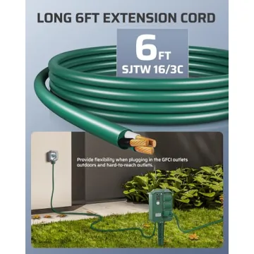 DEWENWILS Remote Outdoor Timer with 6 Outlets Waterproof Stake