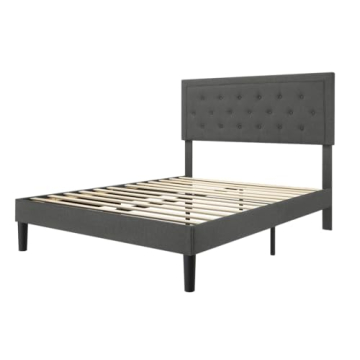 Stylish Allewie Queen Size Bed Frame with Tufted Headboard