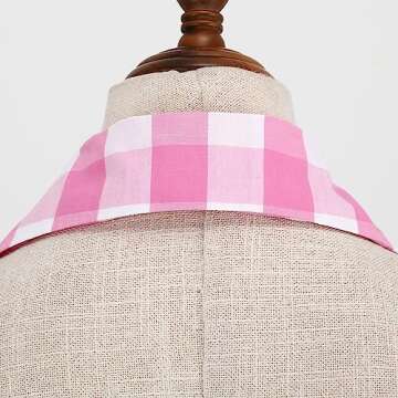 IDOPIP Pink Plaid Dress for Women Retro Halter Cocktail Party Swing Dresses 1950s Vintage Gingham Sleeveless Summer Casual A-line Dress 50s 60s Rockabilly Audrey Dresses Pink Plaid - Lapel Collar L