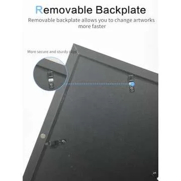 Orionstar Kids Art Frames, Artwork Picture Frames Changeable with Stand, Front Opening Picture Display Frames Holds 100 Paper Pcs, Artwork Display Storage Frames for Children, Desk, Home and Office,