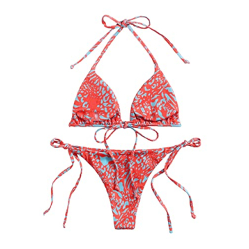 SweatyRocks Women's Stylish Triangle Bikini Set for Summer