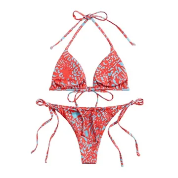 SweatyRocks Women's Stylish Triangle Bikini Set for Summer