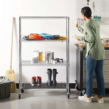Amazon Basics Heavy Duty 4-Shelf Storage Shelving Unit