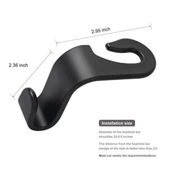 MDPLY Car Seat Headrest Hooks for Easy Storage Solutions
