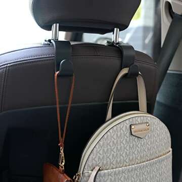 MDPLY Car Seat Headrest Hooks for Easy Storage Solutions