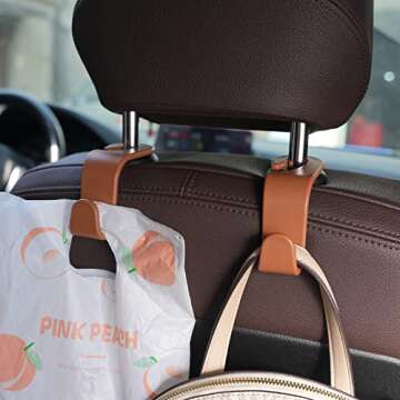 MDPLY Car Seat Headrest Hooks for Easy Storage Solutions