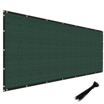 Windscreen4less Heavy Duty Privacy Fence Screen 6'x50' - Green Mesh Fabric
