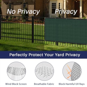Privacy Fence Screen 6'x50' Heavy Duty Green Mesh