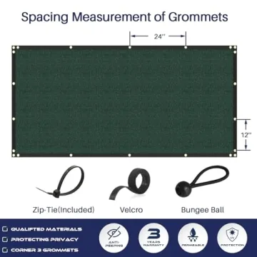 Privacy Fence Screen 6'x50' Heavy Duty Green Mesh